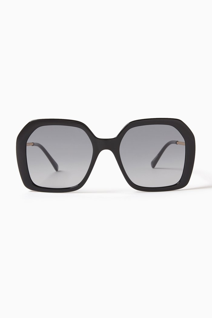 

Square Sunglasses in Bio-acetate, Black