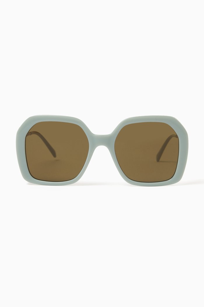 

Square Sunglasses in Bio-acetate, Green