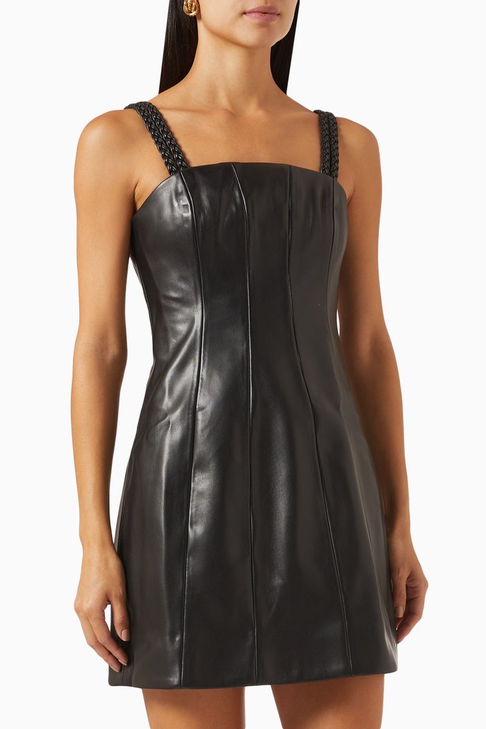 

Osa Braided Mini Dress, Black