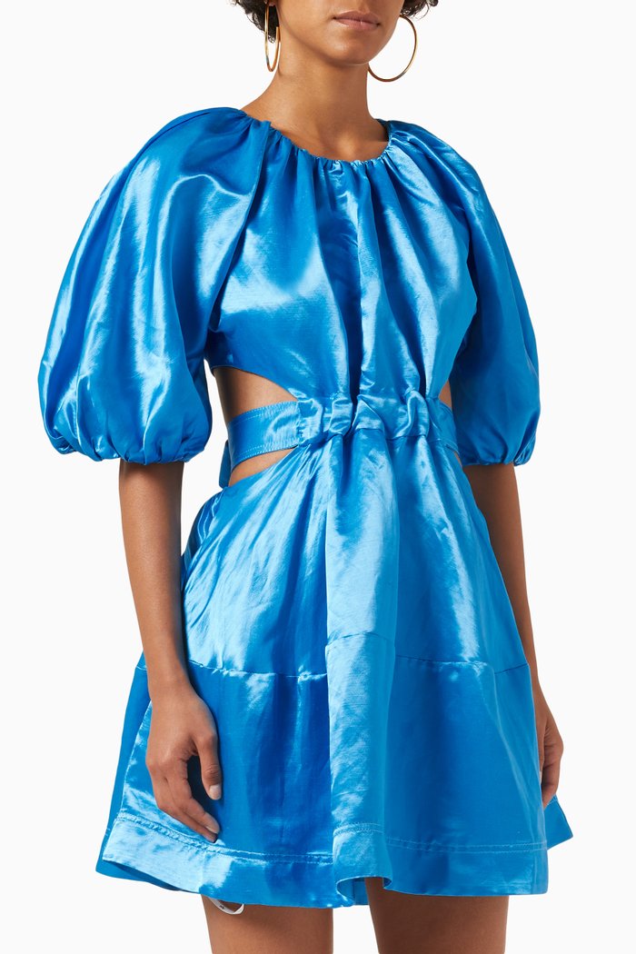 Psychedelia Cut-out Mini Dress, Blue
