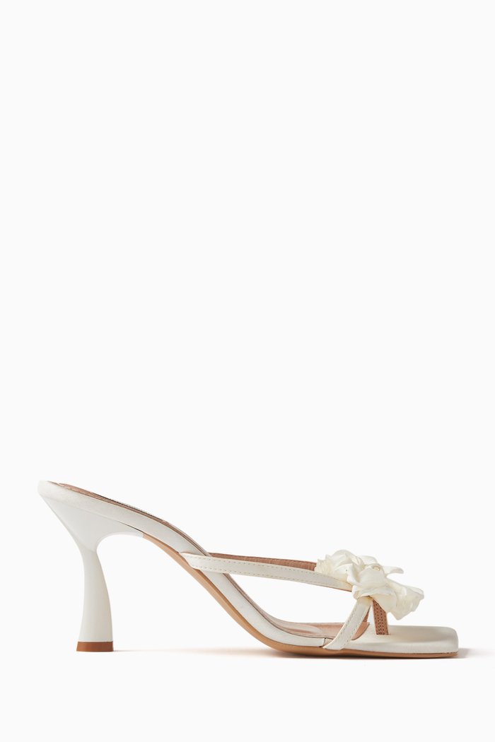

Les Magnolias 55 Mule Sandals in Leather, Neutral