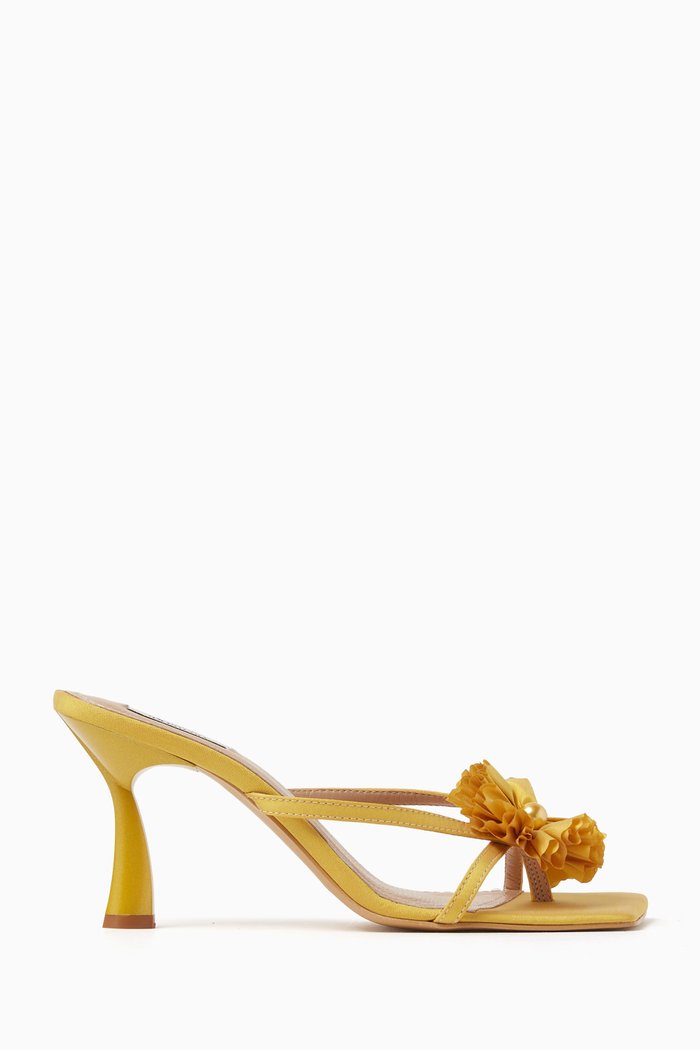

Les Magnolias 55 Sandals in Leather, Yellow