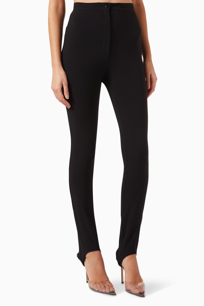 Jenny Stirrup Pants in Wool, Black