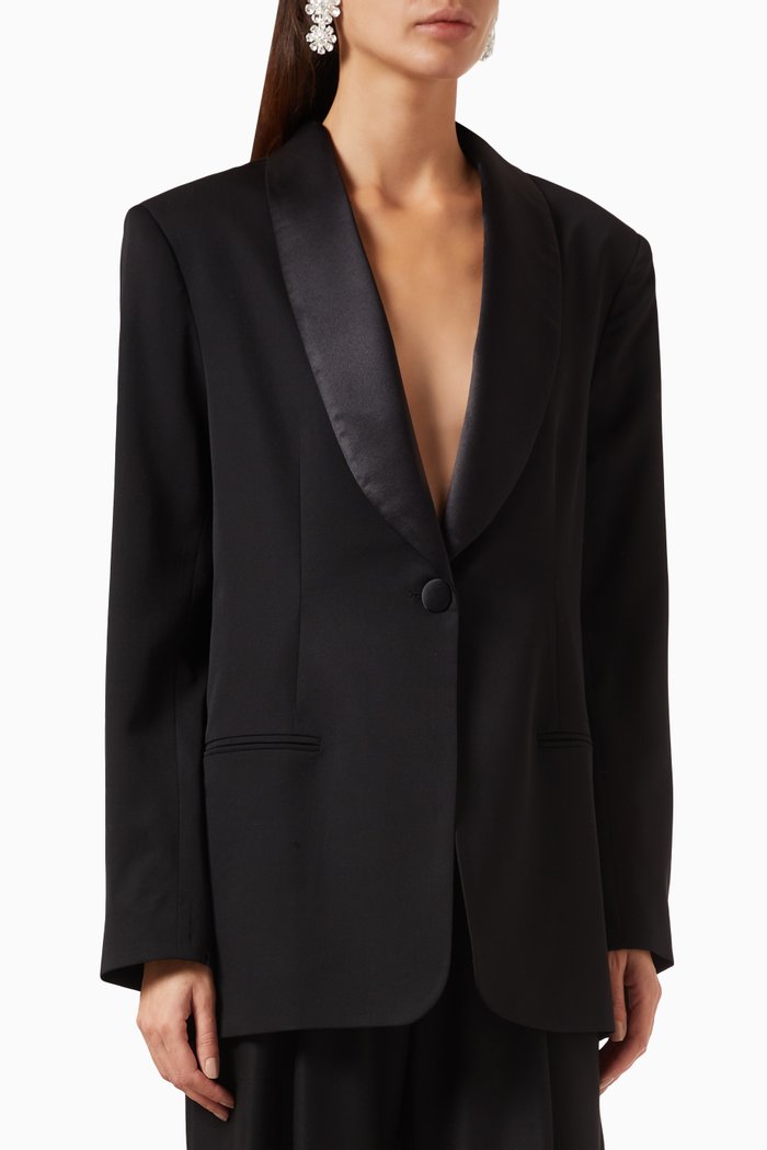 

New Romance Blazer in Wool, Black