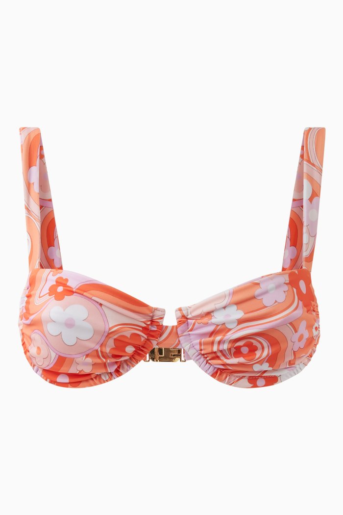 

Ariel Ruched Bikini Top in Repreve®, Multicolour