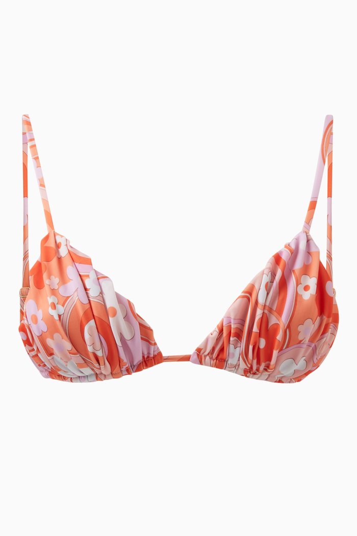 

Era Ruched Triangle Bikini Top in Repreve®, Multicolour