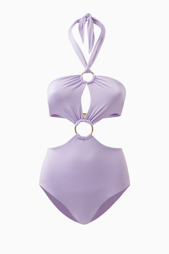 

Disco Hoop One-piece Swimsuit, Purple