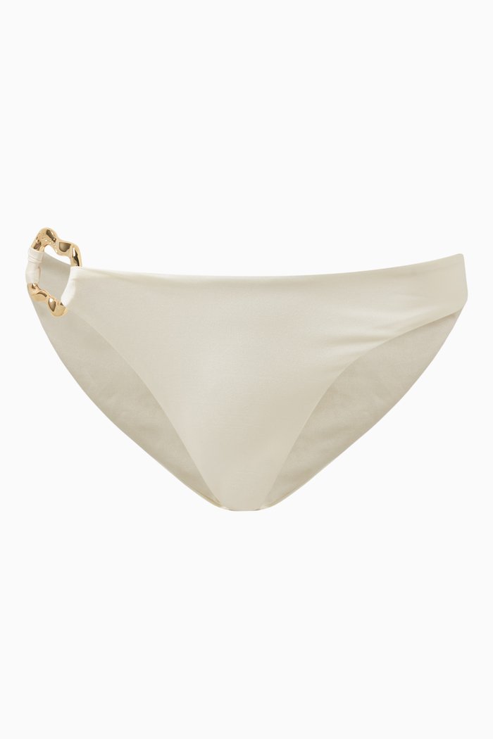 Cruise Hoop Bikini Bottoms, White