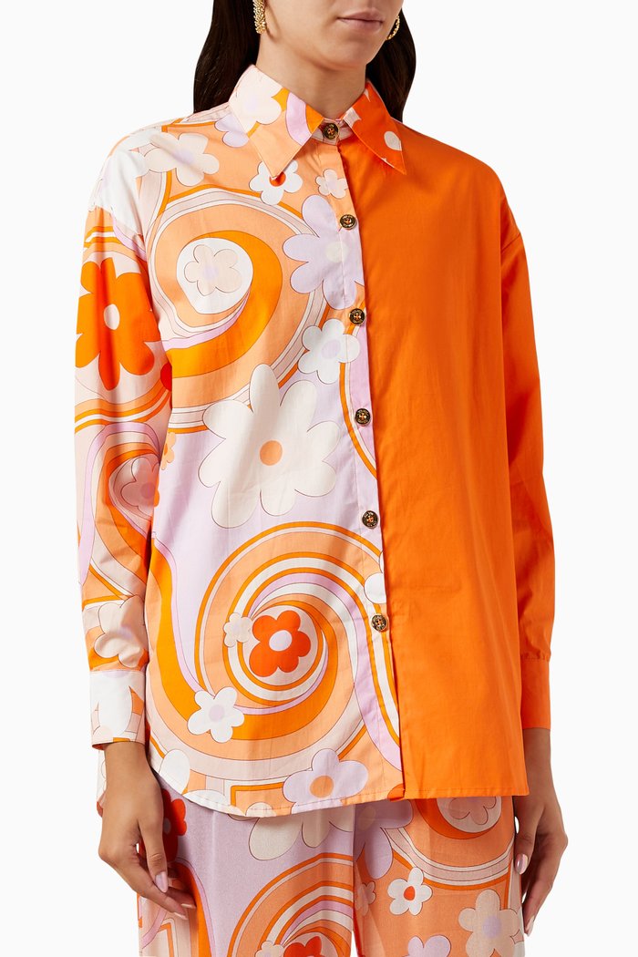 

Shadow Buttoned Shirt in Cotton, Multicolour