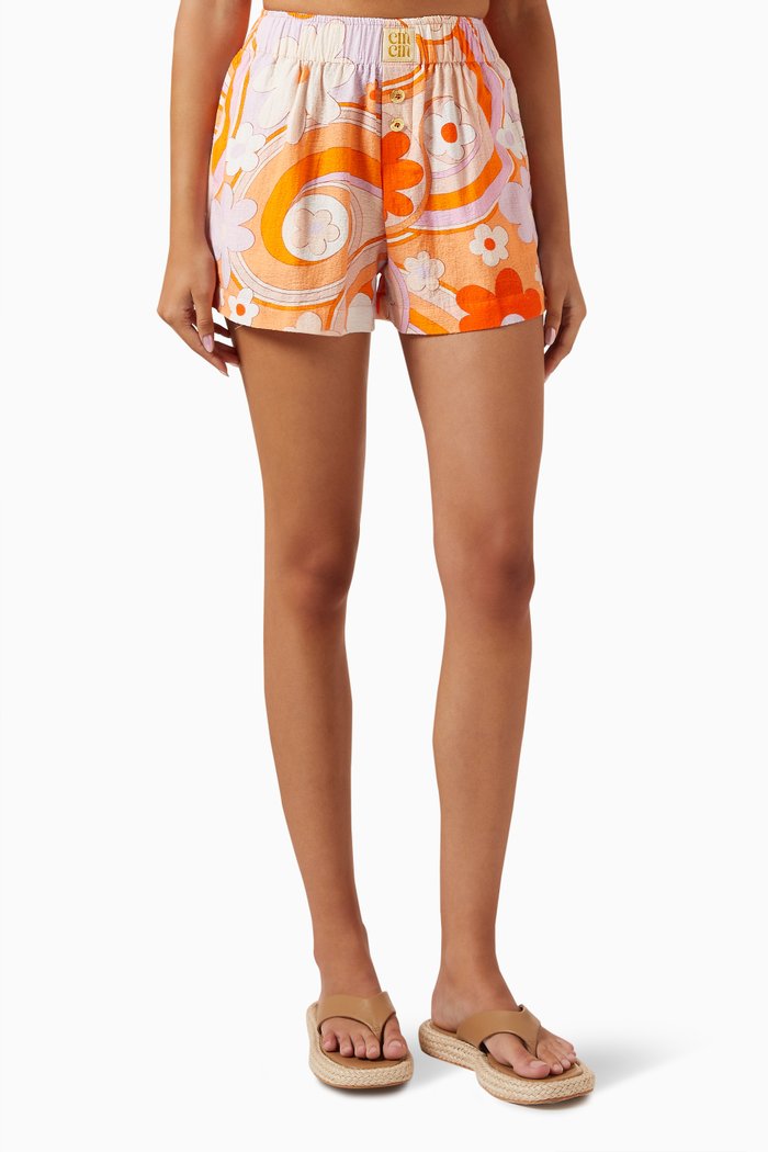 Breakers Boxer Shorts in Cotton & Linen, Multicolour