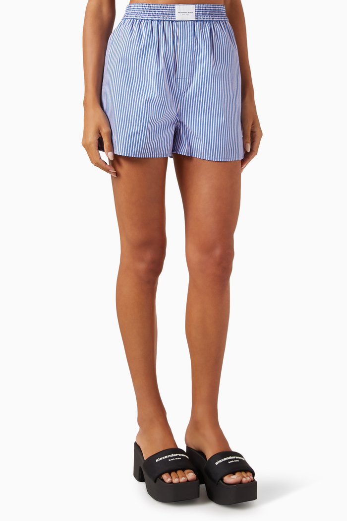 

Classic Boxer Shorts in Cotton, Blue