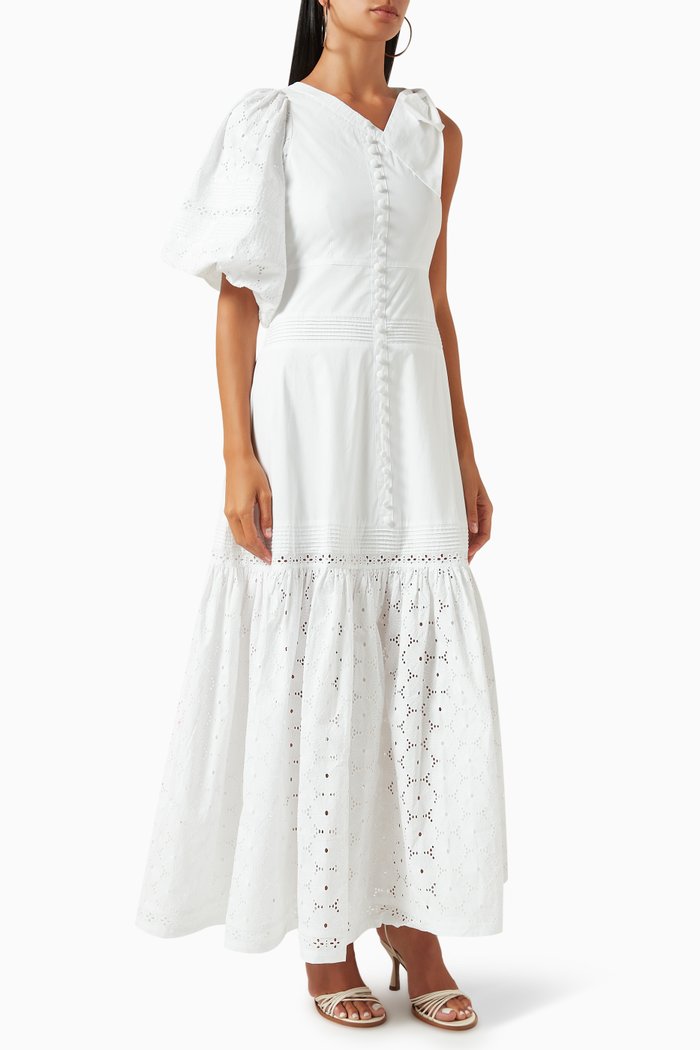 

Adair Maxi Dress in Organic Cotton, Green