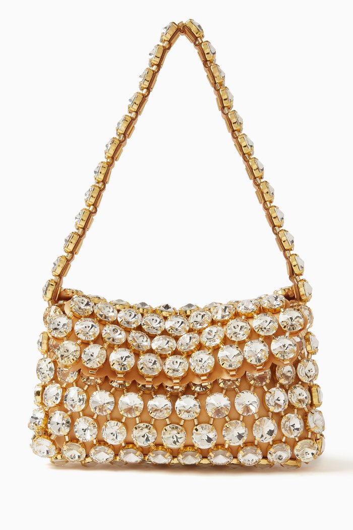 

Small Clochette Baguette in Crystal Beads, White