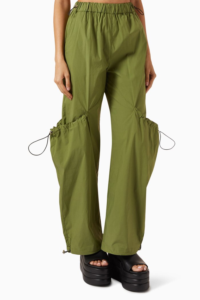 Bungy Trackpants in Stretch-cotton, Green