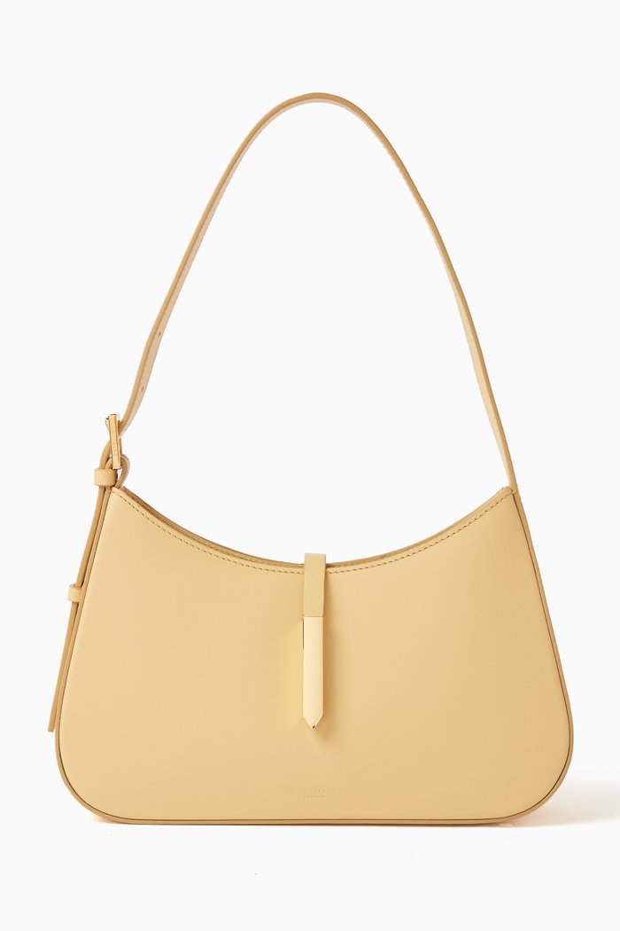 

Small Tokyo Hobo Shoulder Bag in Smooth Leather, Yellow