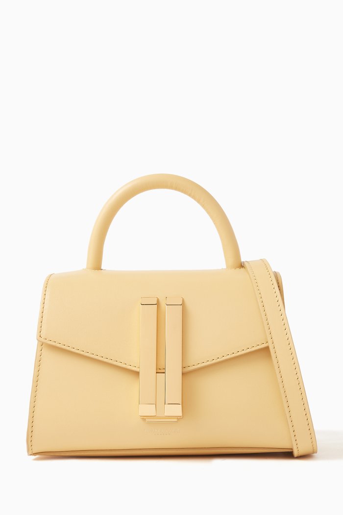 Nano Montreal Tote bag in Smooth Leather, Yellow