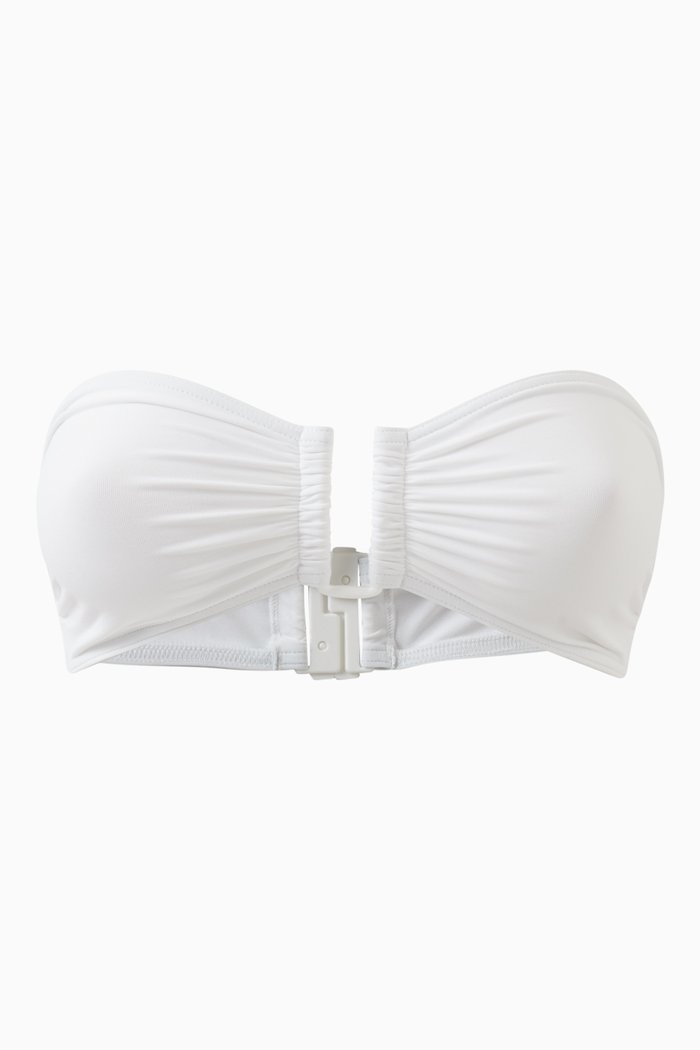 Show Bandeau Bikini Top, White