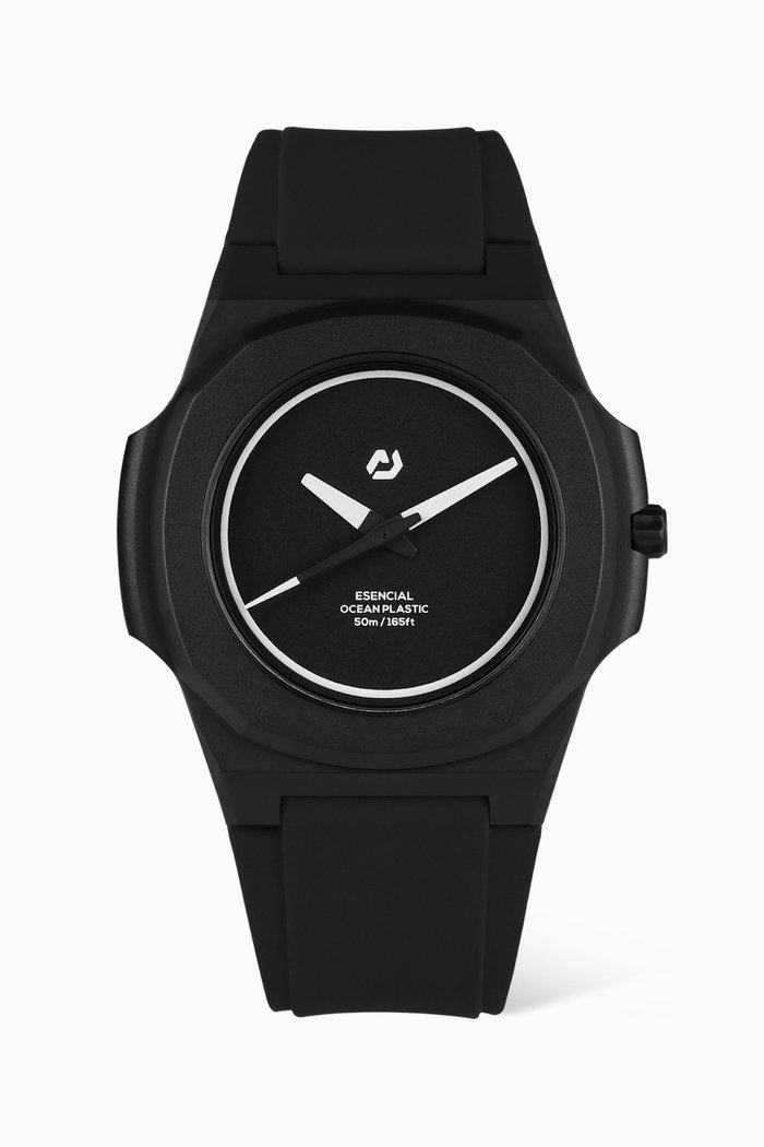 

Esencial Watch in #TIDE Ocean Plastic Material®, Black