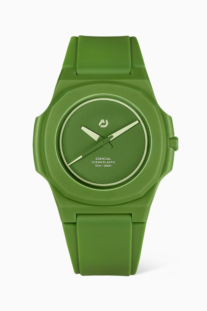 

Esencial Watch in #TIDE Ocean Plastic Material®, Green