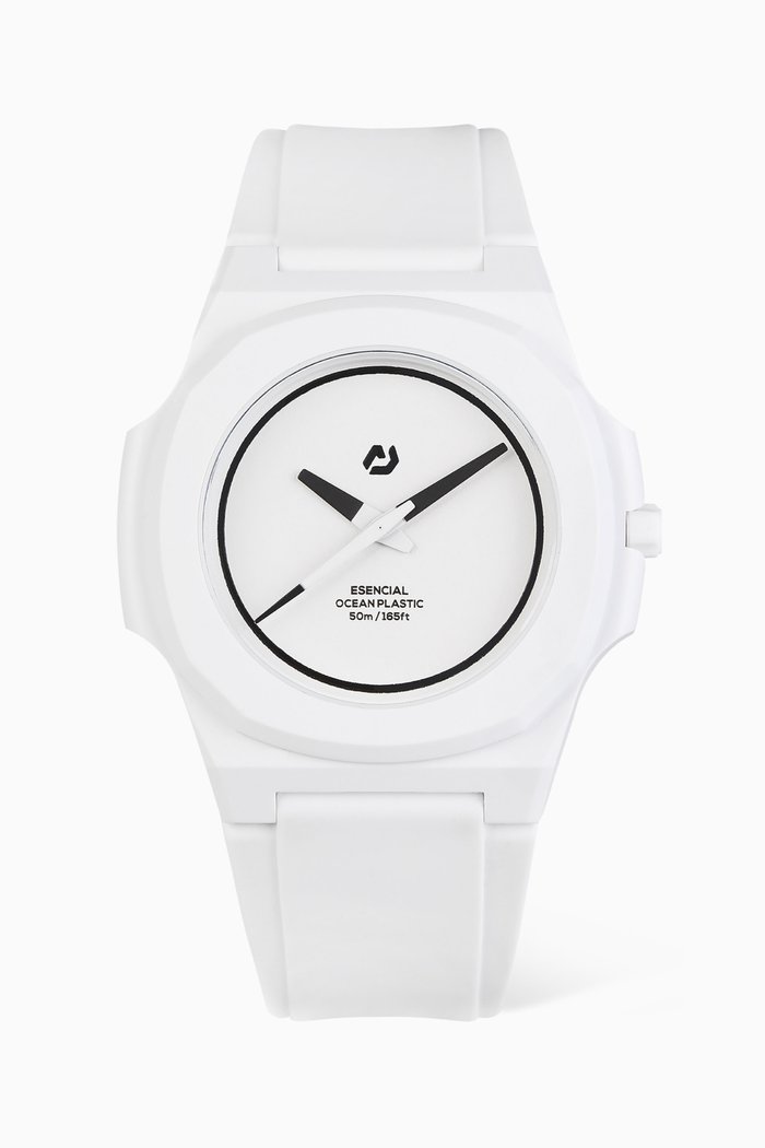 Esencial Watch in #TIDE Ocean Plastic Material®, White