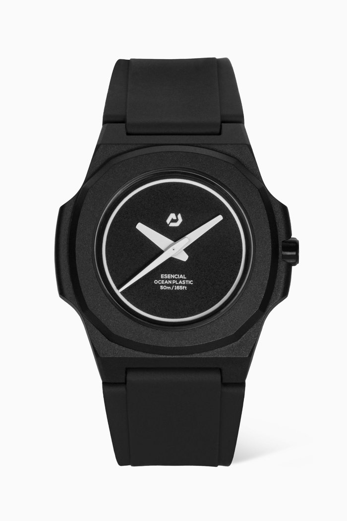 

Esencial Watch in #TIDE Ocean Plastic Material®, Black