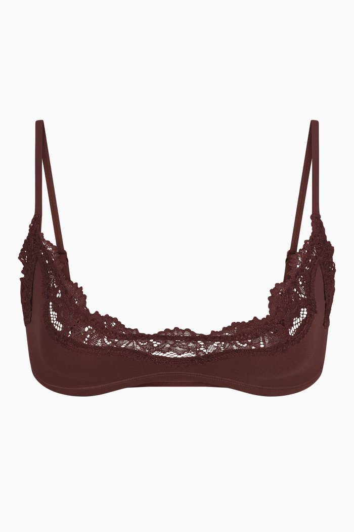 

Fits Everybody Scoop Bralette in Corded Lace, Brown