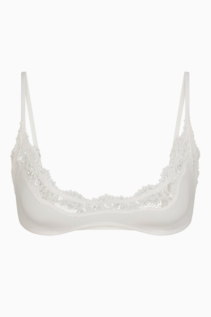 

Fits Everybody Scoop Bralette in Corded Lace, White