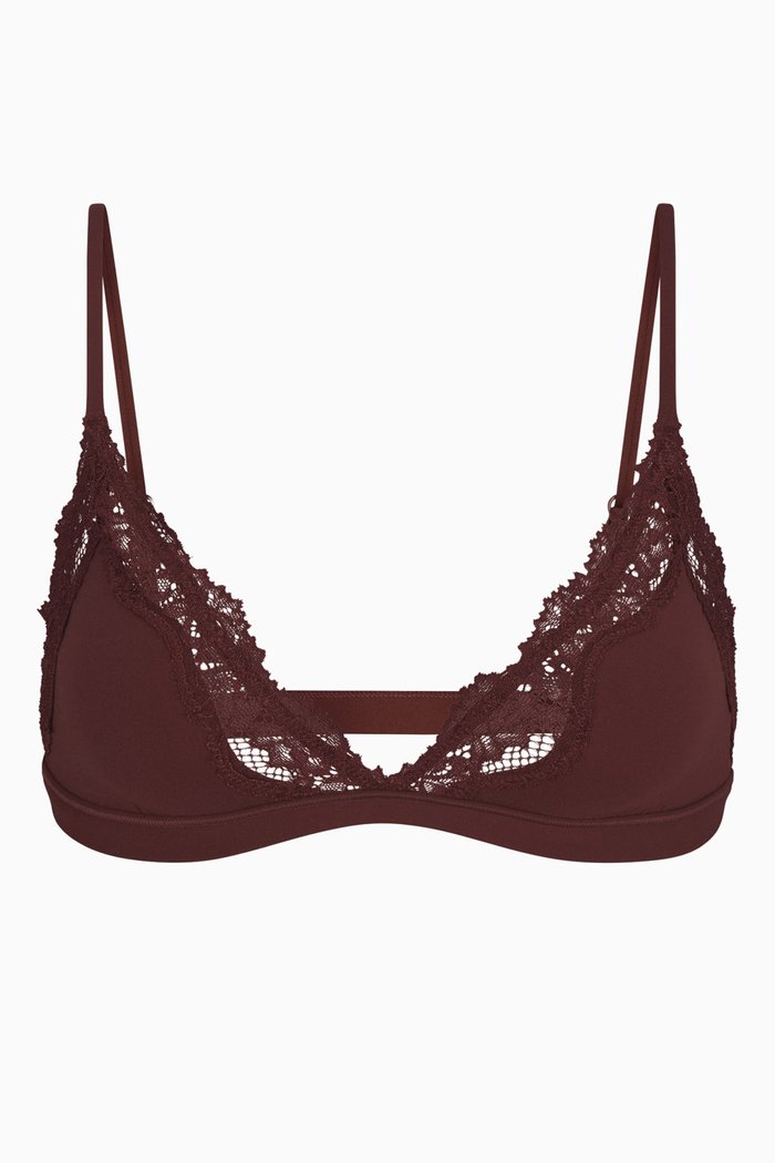 

Fits Everybody Lace Triangle Bralette, Brown