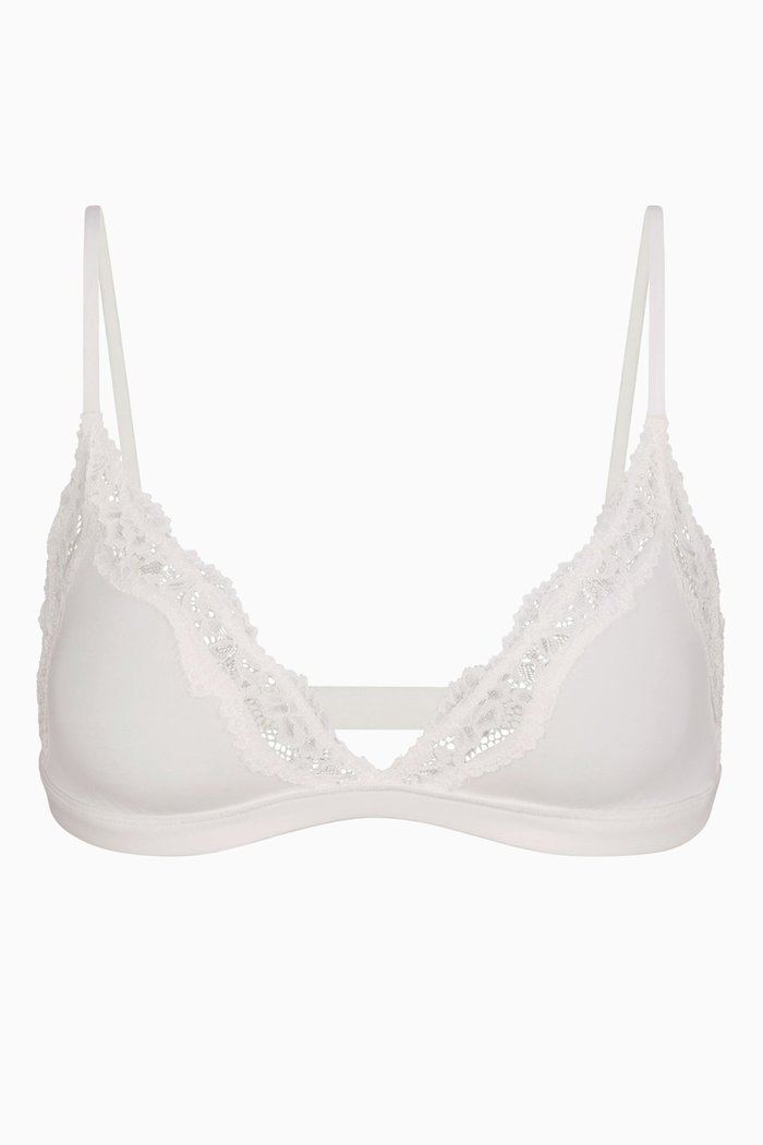 

Fits Everybody Lace Triangle Bralette, White