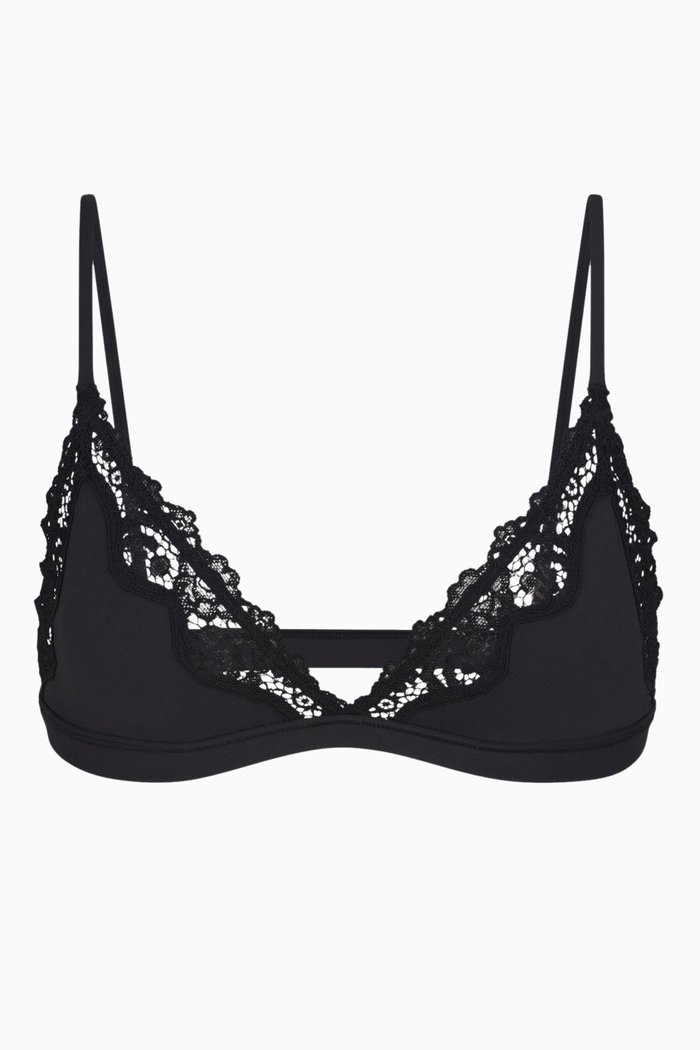 

Fits Everybody Lace Triangle Bralette, Black
