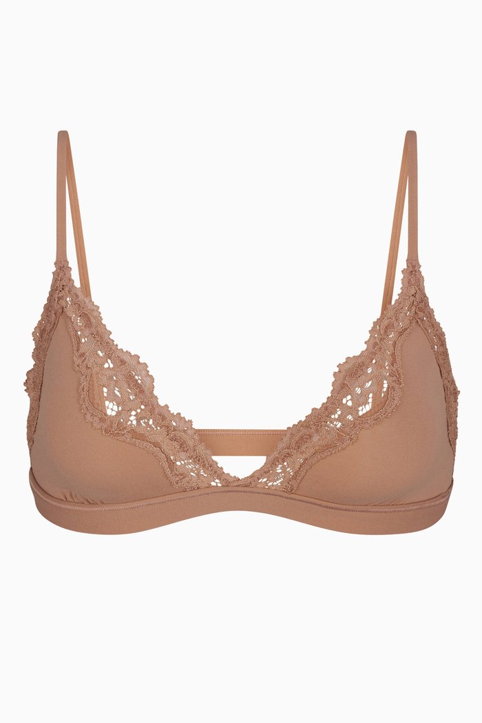 

Fits Everybody Lace Triangle Bralette, Brown
