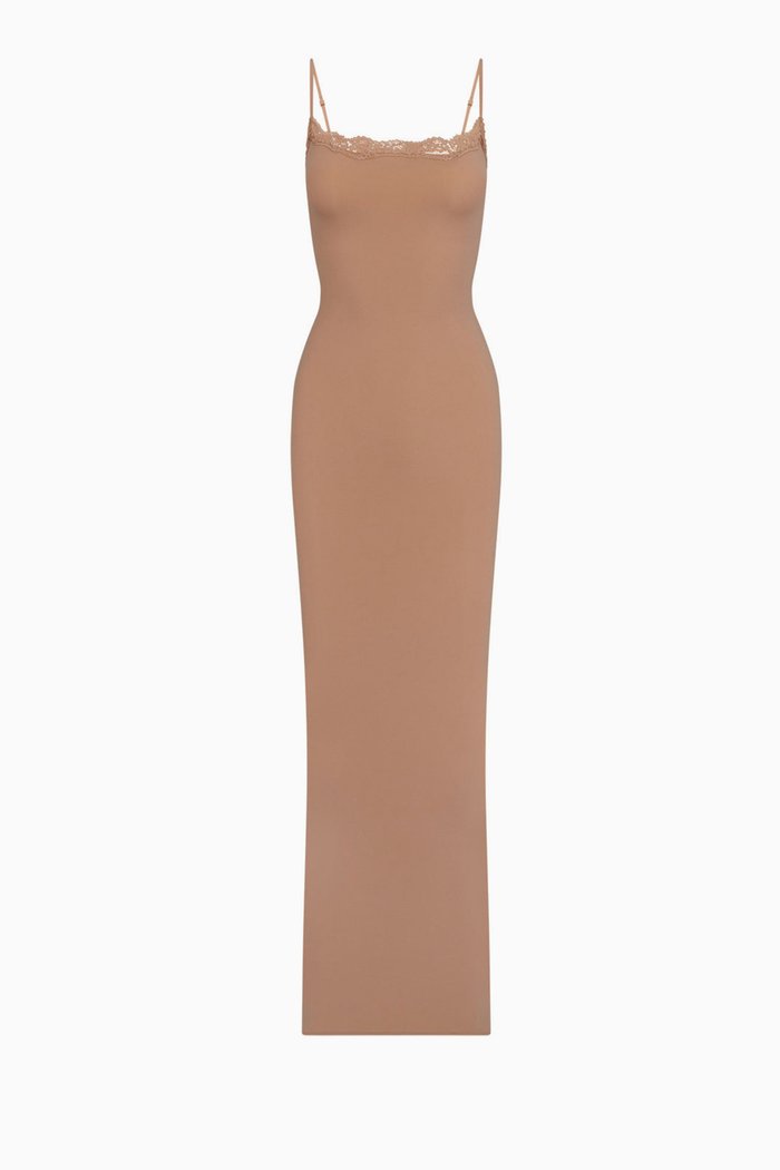 

Fits Everybody Corded Lace Long Slip Dress, Brown