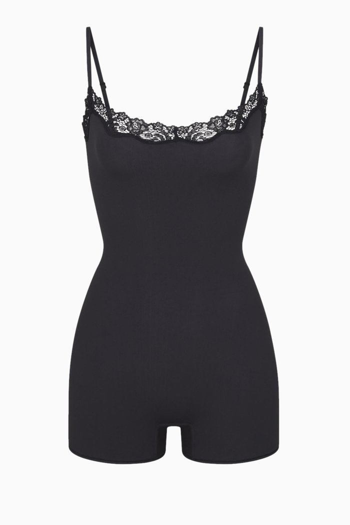 

Fits Everybody Corded Lace Onesie, Black