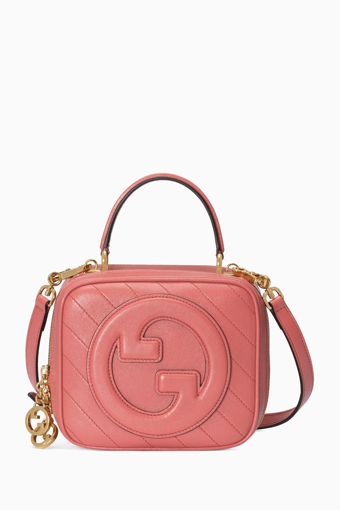 

Blondie Top-handle Bag in Leather, Pink