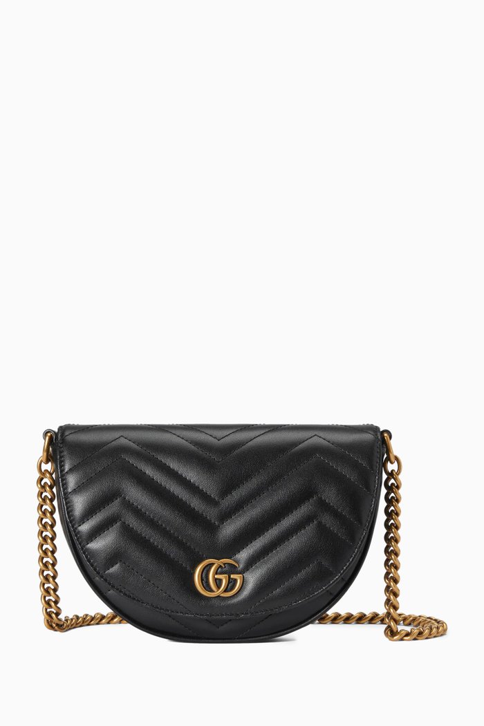 

GG Marmont Mini Bag in Matelassé Leather, Black
