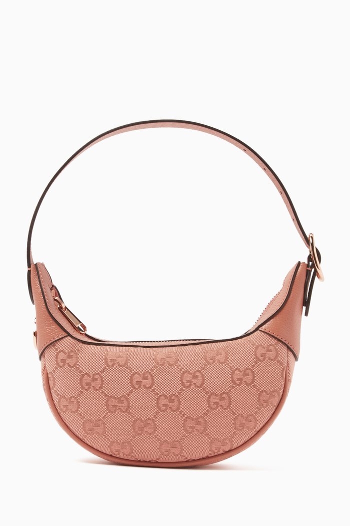 

Mini Ophidia Bag in GG Canvas, Pink
