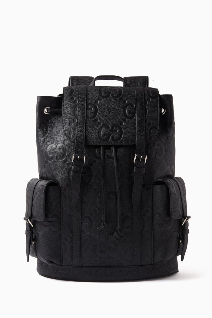 

Backpack in Jumbo GG Leather, Black