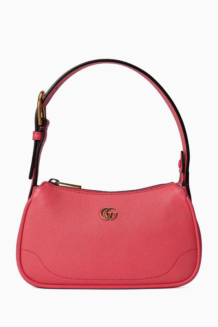 

Mini Aphrodite Shoulder Bag in Leather, Pink