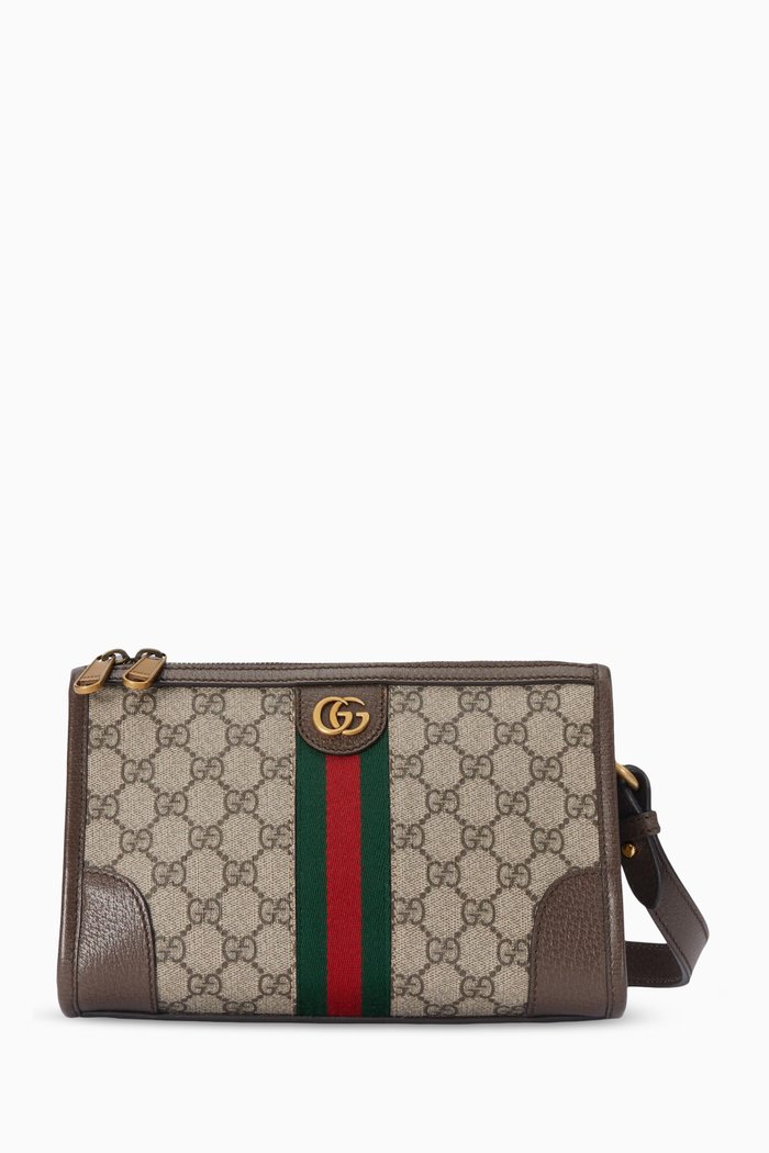 

Ophidia Messenger Bag in GG Supreme Canvas, Brown