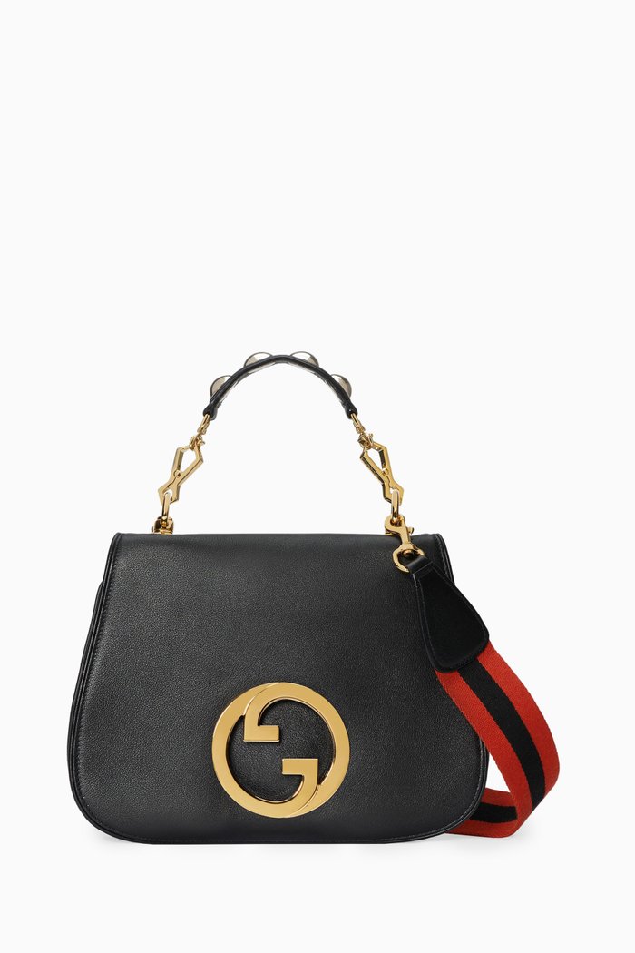 

Blondie Top-handle Bag in Leather, Black