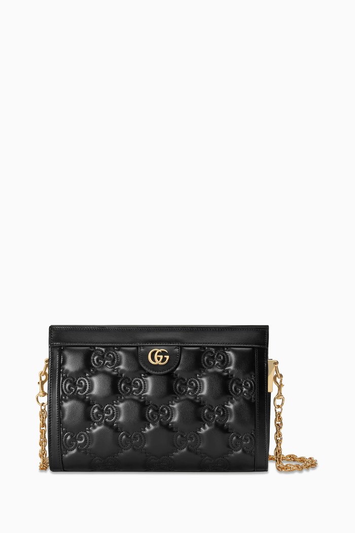 

Small Chain Bag in GG Matelassé Leather, Black