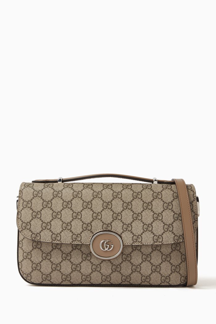 

Small Shoulder Bag in GG Supreme Canvas, Brown