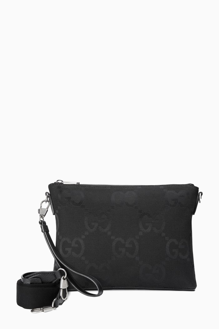 

Medium Messenger Bag in Jumbo GG Canvas, Black
