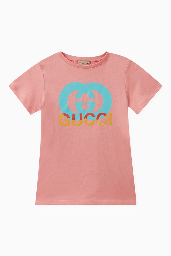 Interlocking G Logo T-shirt in Cotton-jersey, Pink