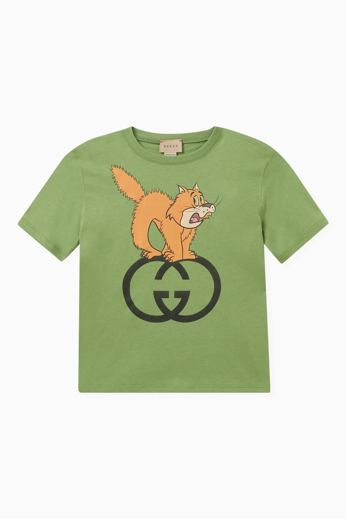 x The Jetsons Print T-shirt in Cotton, Green
