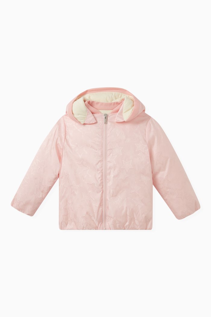 

Star Print Jacket in Nylon, Pink