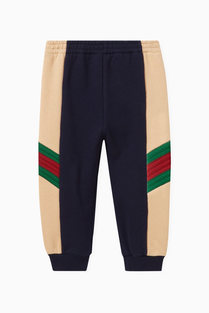 

Web-stripe Sweatpants in Cotton, Blue