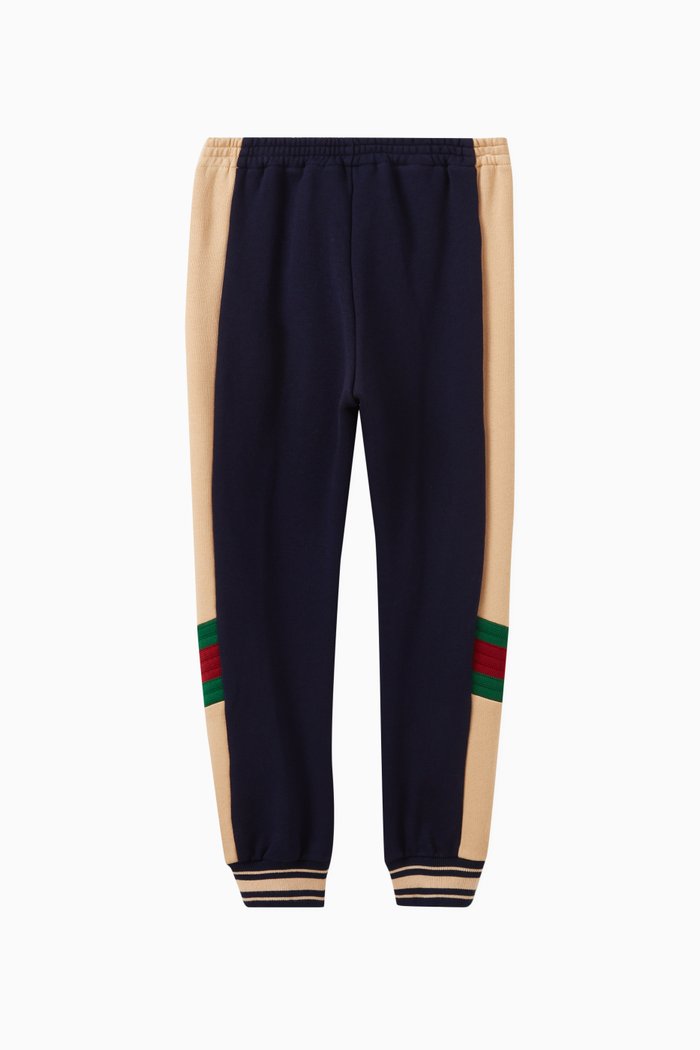 

Web Logo Tracksuit Pants in Cotton, Blue