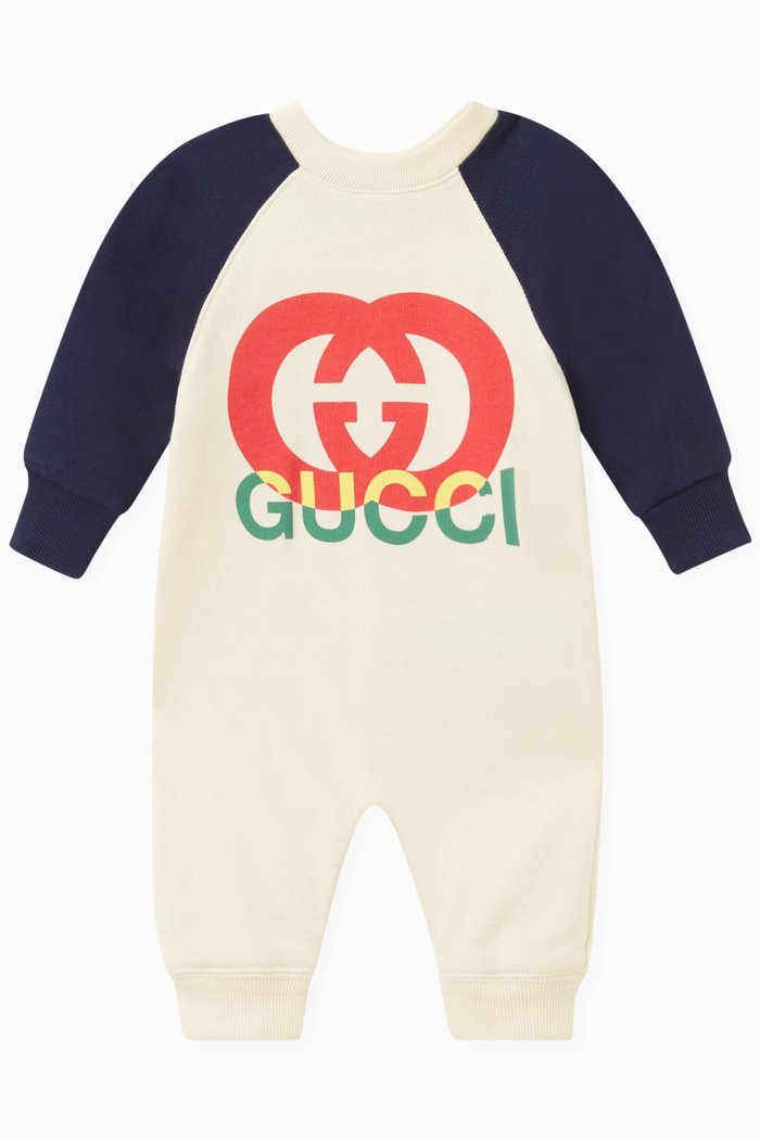 

Logo-print Romper in Cotton, Multicolour