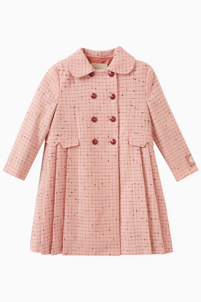 

Double-breasted Coat in Cotton blend, Pink